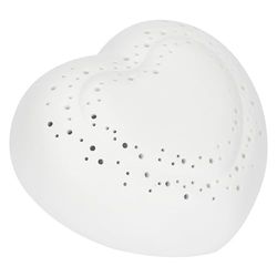 THUN - Mini lampe coeur - porcelaine - Collection Bonbonnière - 10 x 5 x 9 cm