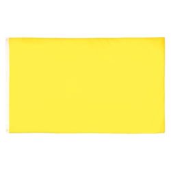 AZ FLAG - Drapeau Commissaire de course Jaune - 90x60 cm - Polyester léger - Drapeau Danger Et Interdiction De Dépasser Avec Oeillets Métalliques Intégrés - 40g