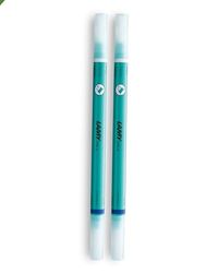 LAMY ink-x uppsättning med 2 bläcksläckare turmalin av plast med raderspets och korrigeringsspets bred – uteslutande för radering av kungsblått bläck