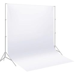 Neewer Fondo Plegable de 1,6 x 2,6 Metros para Estudio fotográfico, 100% poliéster Puro, para fotografía, Video y televisión (Solo Fondo), Color Blanco