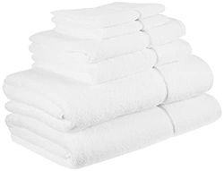 Vera Wang Modern Lux 226637 Lot de 6 Serviettes en Coton Blanc