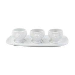 Holst Porzellan FD 131 LK 4-dlg. Porselein Obazder serveerset "Leeuwenkop" Wit 1 Set