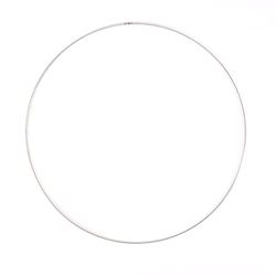 Vaessen Creative Metal para Manualidades, Ø 35cm, 3 mm de Grosor, Aro Atrapasueños, Anillo de Guirnalda para Tapiz de Macramé, Ganchillo, Bohemia, Decoraciones Nupciales y Más, Plata