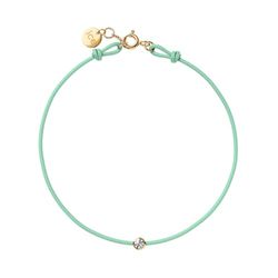 ICE Jewellery - Diamond bracelet - Cord Aqua green (021096)