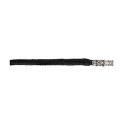 Kerbl Corde en coton 2 m Noir avec crochet de panique.