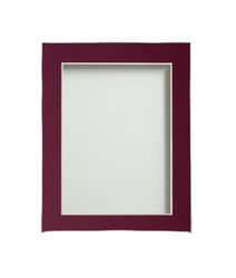 Frame Company Watson Grey Picture Photo Frame fitted with Perspex, 6x4 inch with Plum Mount for image size 4x3 inch