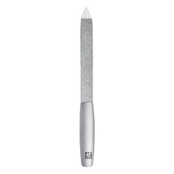 ZWILLING Lima per unghie in zaffiro (superfici di limatura a grana grossa e fine per accorciare e modellare, punta di pulizia), premium, argento, 130 mm
