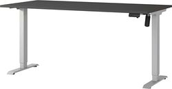 Germania Bureau 8024-640, en Graphite/Argent, réglable en Hauteur électriquement, 160 x 119 x 80 cm (LxHxP)
