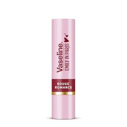 Vaseline LP Bálsamo Labial con Color | Emily Rouge Romance | 3g | Hidratación 24H con 9% Vaselina | Tono Rojo Clásico