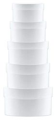 Ursus 17740099F - Caja de Regalo de cartón Laminado (5 Unidades), Color Blanco