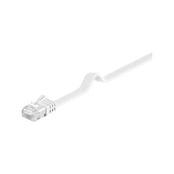 Goobay 95155 CAT 6 Câble de Liaison Plat, U/UTP, Blanc, 7 m Longueur