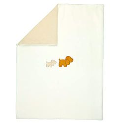 Nattou Couverture Douillette pour Bébé, Chien Charlie, 75 x 100 cm, Vegan, Coton/Polyester, Blanc
