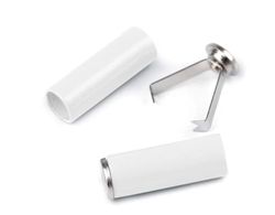cyclingcolors 4X Terminale Fermacorda 5mm Abbigliamento Rotondi plastico Stop cordone Chiusura Regolabile Cordino Elastico Scarpe Zaini Tenda Campeggio, Bianco