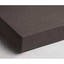 Papillon Fitted Sheet Satin Grey, Cotton, Gray, Bedsheets for Double Bed, 90 x 220 cm