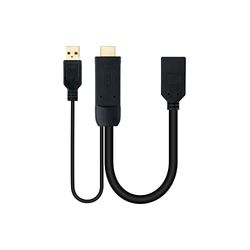 Blendend Conversor HDMI a DisplayPort 20cm, HDMI/M-DP/H; Ideal para conectar Dispositivos con Salida HDMI a monitores con Entrada DisplayPort.