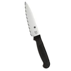 Cuchillo de cocina 114mm - Mango: Polipropileno negro Acero: MBS-26 - Filo: SpyderEdge