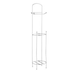 Douceur d'Intérieur, Dérouleur Papier WC avec Réserve (H 65 x Ø 15 cm) Filano Chrome, Métal Uni