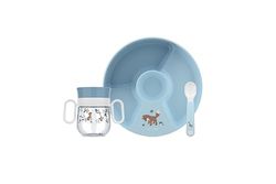 Mepal Mio Little Dutch 3-delat porslinsset för bebisar - innehåller en vattentät pipmugg och en tallrik och en träningssked - Diskmaskins- och BPA-fritt