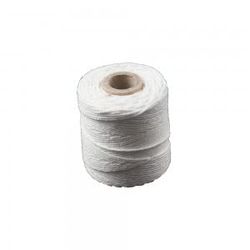 Katoenen touw, 1 mm, 65 m, 50 g, wit