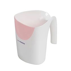 Clevamama Clevarinse Rince Tête Bébé Bain Tasse Rinceur de Shampoing Protection Silicone 500 ML Rose, 1 Unité (Lot de 1)