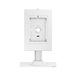 PureMounts® Soporte para Tableta con Carcasa de Acero con Cerradura para iPad 5/6/7/8/9/ iPad Air 9.7"/ 10.5"/10.9"/ iPad Air 9.7"/10.5"/11" y Samsung Tab A 10.1 (2019)/ Tab A7/ S6 Lite 10.4", Blanco