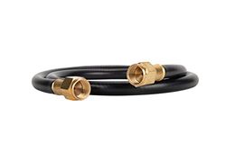 Camco 59913 - Conjunto de mangueira de propano de 3 pés, sino feminino de 3,8 polegadas x sino feminino de 3,8 polegadas, cor preta