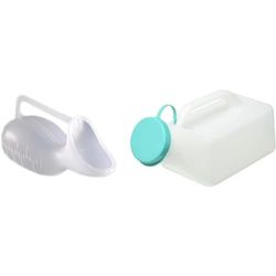 NRS Healthcare Female Urinal (Eligible for VAT Relief in The UK) & G47469 Male Urinal Bottle