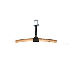 eaglefit – Premium pull up-stång trä endast med rep och karbinhake för utomhus och hem, väderbeständig, 60 cm pull up-stång ergonomiskt böjd för takmontering – pull-up-bar för fritt hängande pull-ups
