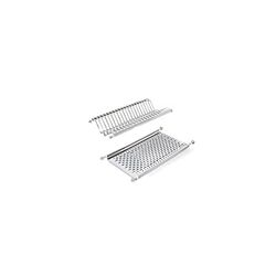 EMUCA Escorredor de pratos e copos para móveis de cozinha com 60 cm de largura, largura interior módulo 535-570 mm, aço inoxidável