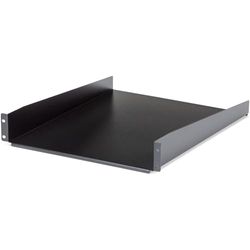 StarTech.com 2U Server Rack Schap - Universele Rack Mount Cantilever Shelf voor 19" Netwerk Kast & Apparatuur - Heavy Duty Staal - Capaciteit 23kg - Diepte 55cm (22”) - Zwart (CABSHELF22)