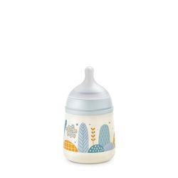 Suavinex Biberón 150 ml Con Tetina Fisiológica SX Pro de Silicona, Válvula Anticólico, Flujo Lento (S) Para Bebés +0 Meses - Dreams Azul