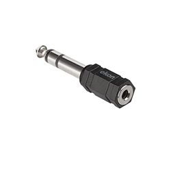 ekon Jack adapter, 3,5 mm jack naar 6,3 mm jackstekker, vrouwelijk, voor radio, stereo, muziekinstrumenten, gitaar, versterker