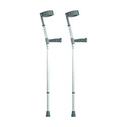 NRS Healthcare Double Adjustable Crutches with Plastic Handle - Extra Long - Pair