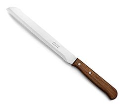Arcos Coltello per Pane con Lama in Acciaio Inossidabile Nitrum 170 mm – Ideale per Uso Domestico Quotidiano, Ottieni una Grande Varietà di Tagli per gli Alimenti – Marrone, Serie Latina