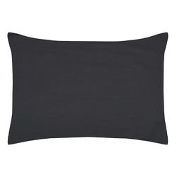 STOF - Taie d'oreiller Sac - Taille 50x70 cm - Qualité Percale de Coton - 100% Coton certifié Oeko-Tex - Couleur Anthracite - Modèle Elysée - Linge de lit pour Maison