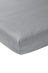 Meyco Home Basic Lenzuolo con Angoli Jersey Tinta Unita Matrimoniale (lenzuolo di sopra con morbido jersey di qualità, 100% cotone, grazie al bordo elastico, dimensioni: 180 x 210/220 cm), grigio