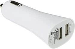 PARENCE - USB-autolader, 2-poorts autolader, Quick Charge 3.0 USB-autolader Compatibel met iPhone, iPad Samsung Galaxy S10/S9/S8, Huawei, Xiaomi Zwart (wit)