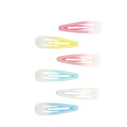 PRINCESSE Lili - Set di 6 mollette a clip per capelli corti o sottili - gioielli per capelli - colori e motivi casuali