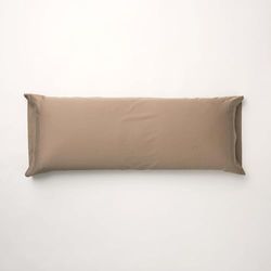 BELUM | Taie d'oreiller Satin 300 Fils uni Dimensions : 90 cm Couleur : Greige | Housse de Coussin en Satin Doux au Toucher et Confort au Coucher en Ella