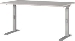 Germania Bureau 7904-643, en Cachemire et Argent, réglable en Hauteur, 140 x 91 x 80 cm (LxHxP)