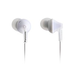 Panasonic RP-HJE125E-W Auriculares Botón con Cable, In-Ear, Sonido Estéreo para Móvil, MP3/MP4 , Diseño de Ajuste Cómodo, Imán Neodimio 9 mm, Blanco