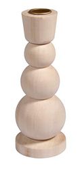 Rayher Bougeoir en Bois, FSC 100%, 6,5cm ø, Nature, 16,5 cm