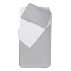 Mon PTIT Dodo - Parure DE Couette 75x120 cm + TAIE 35x45 cm Blanc/Souris