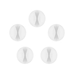 Wentronic Cable Guide - White (Pack of 5)