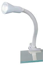 Trio Leuchten Leuchten Lighting Pinza Flessibile da Tavolo/Mensola con 1 Luce E14 40 W, Plastica 8 x 45 x 7 x 28 cm, Bianco