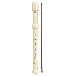 Bontempi | Sopraan-blokfluit, Duitse grip, schokbestendig materiaal, 28 noten, ivoorkleurig