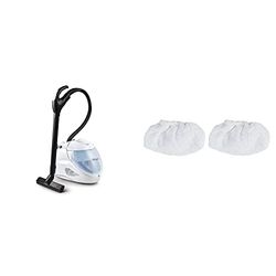 Polti Vaporetto Lecoaspira FAV30 Nettoyeur Vapeur et Aspirateur avec Filtre à Eau, 4 bar, 2450 W, Blanc & PAEU0318 - Kit de 2 housses pour aspirateur Lecoaspira et Vaporetto