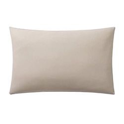 Essix Two-Tone Cotton Pillowcase, Bons Jours, Beige, 50 x 70 cm, Beige