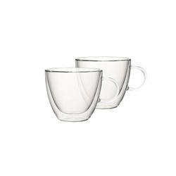 Villeroy & Boch Artesano Tazze, Set da 2 Pezzi, 420 ml Misurato all'Orlo, Vetro Borosilicato, Trasparente (Hot & Cold Beverages), L