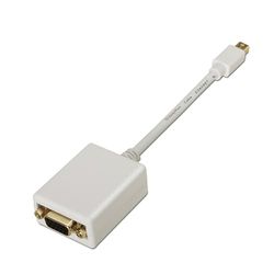 VoltShine Mini DP naar SVGA converter 15 cm wit ideaal voor het aansluiten van apparaten op VGA-schermen, compatibel met monitoren en projectoren.